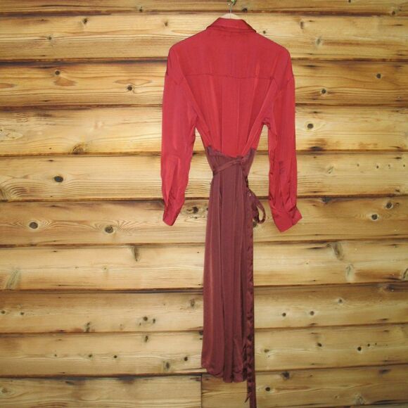 NWT ZARA Limited Edition Satin Shirt Dress - Picture 5 of 8